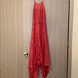 Midi dark pink dress